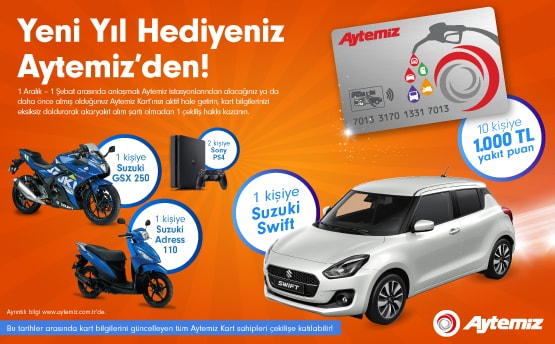 Aytemiz Suzuki Swift Çekiliş Sonuçları