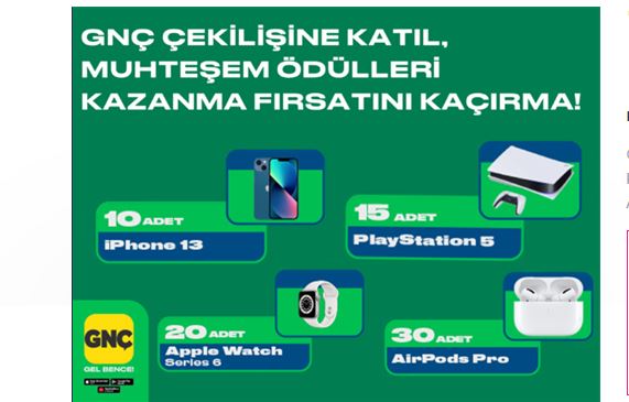Turkcell GNÇ Mobil iPhone 13 Çekilişi