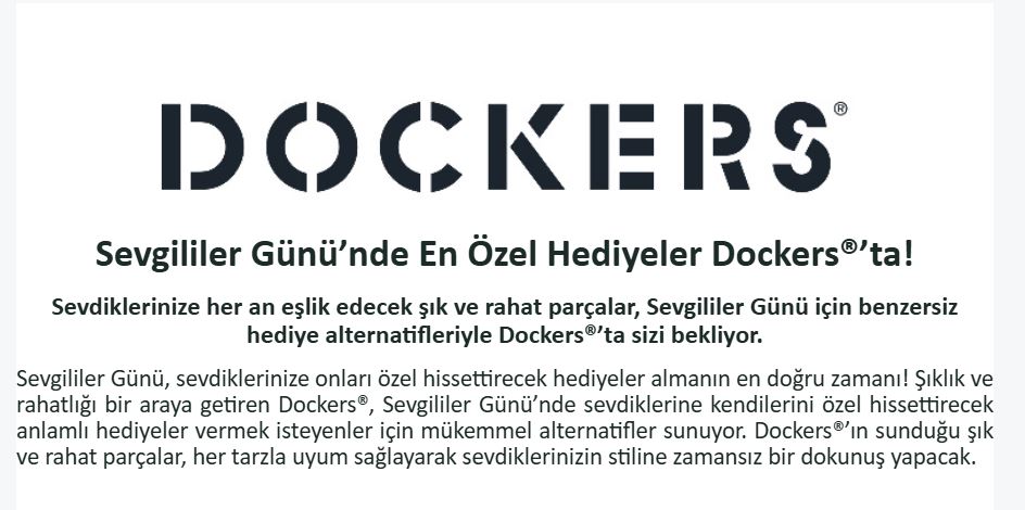 Sevgililer Günü’nde En Özel Hediyeler Dockers’ta Sevgililer Günü’nde En Özel Hediyeler Dockers’ta